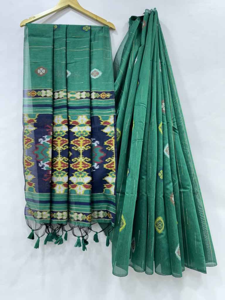 SOFT IKKAT COTTON WEAVING SAREE AT WHOLESALE PRICE