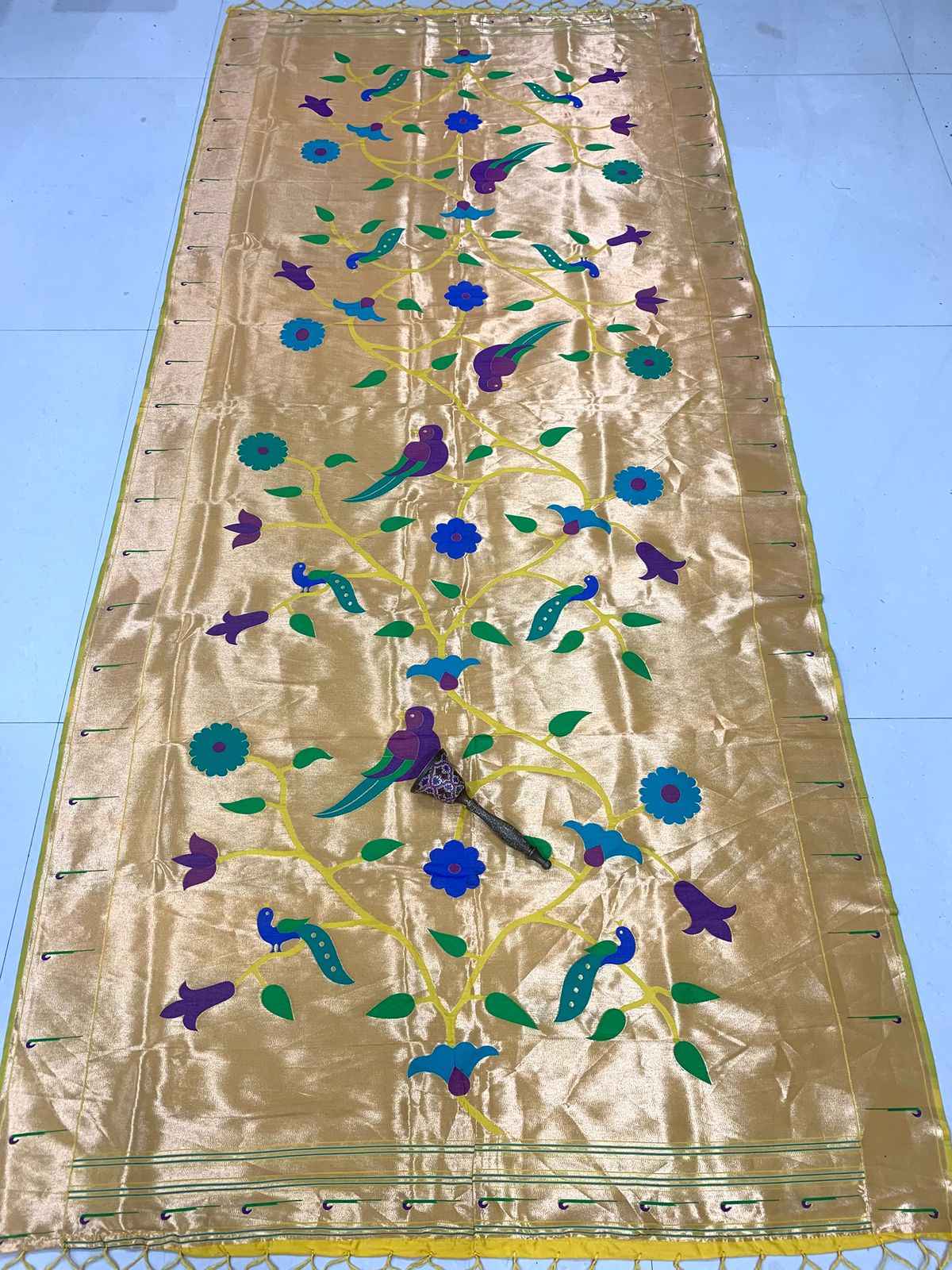 SOFT JARI AND SILK LOTUS DESIGN DUPATTA AT WHOLESALE PRICE