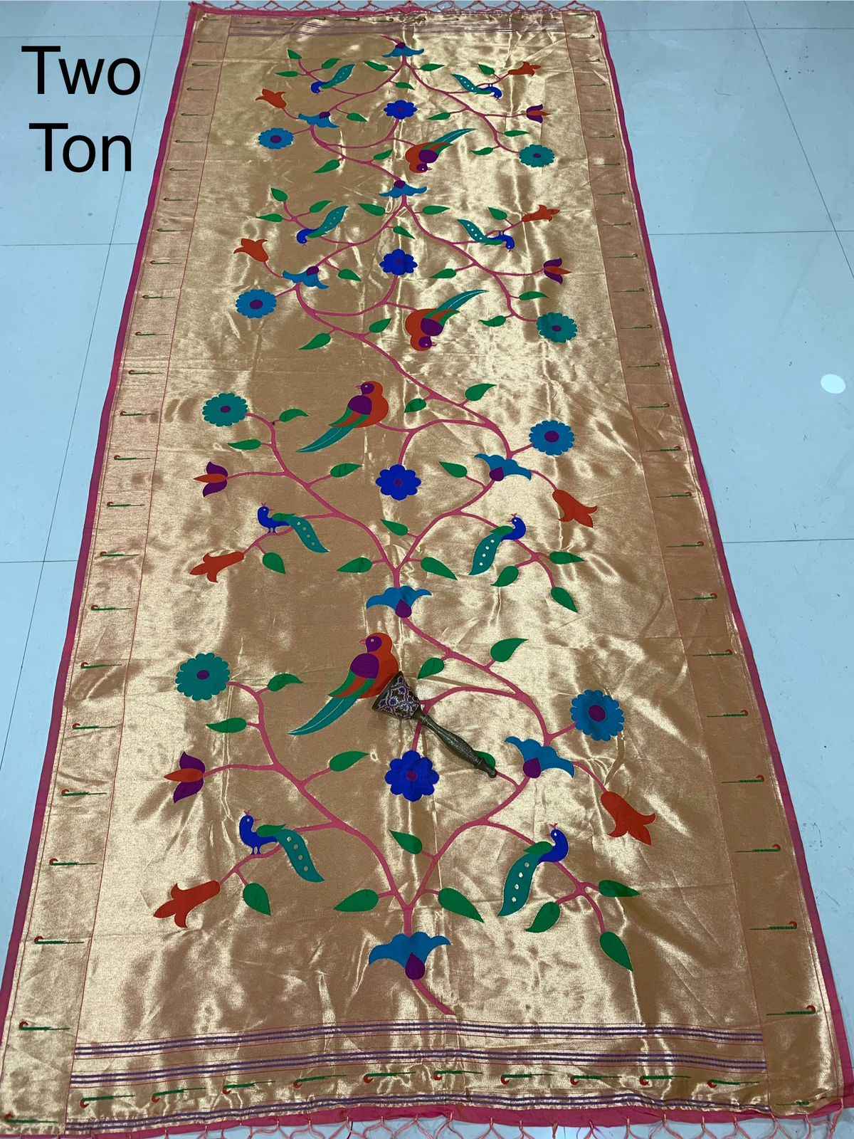 SOFT JARI AND SILK LOTUS DESIGN DUPATTA AT WHOLESALE PRICE