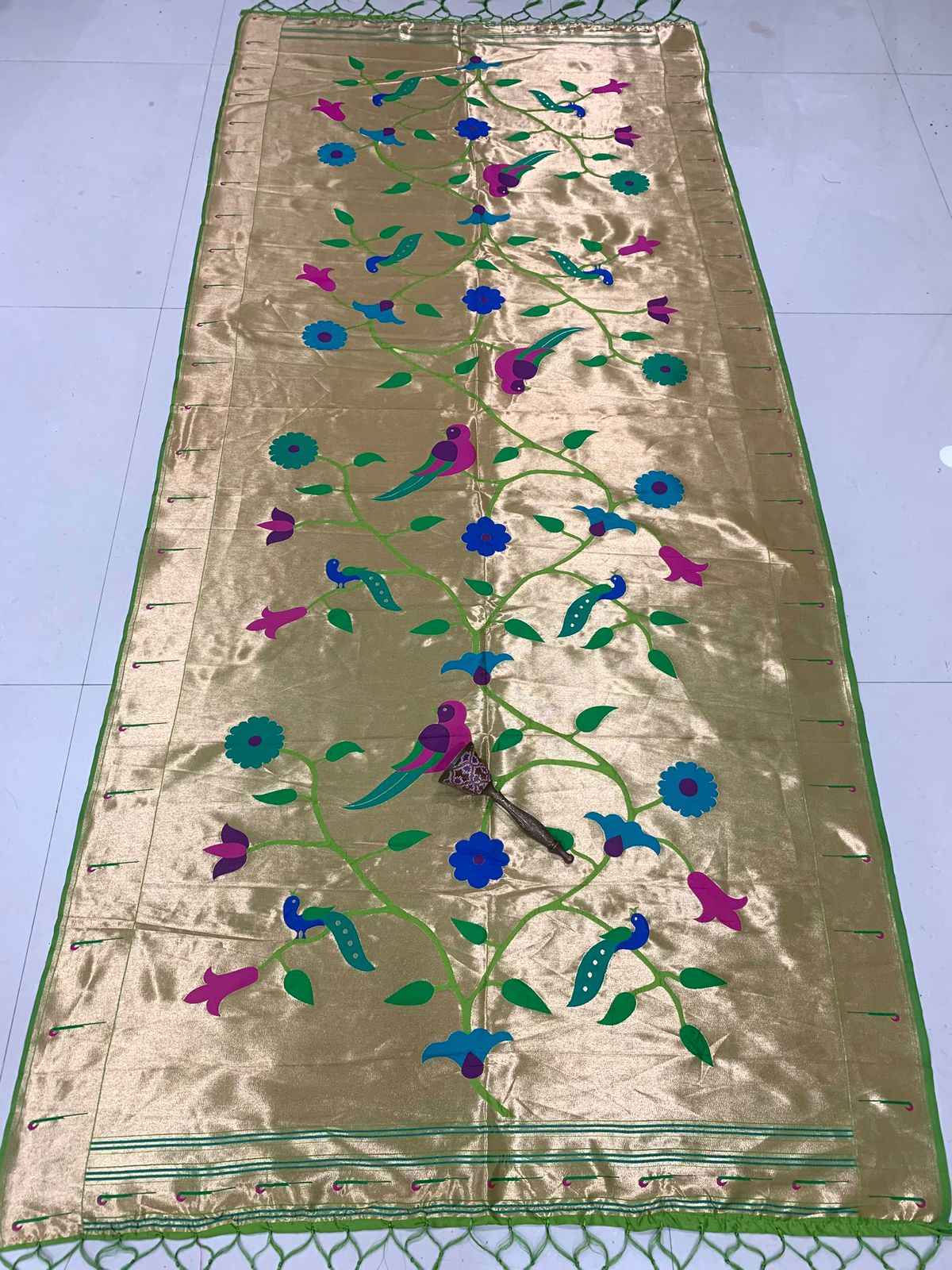 SOFT JARI AND SILK LOTUS DESIGN DUPATTA AT WHOLESALE PRICE