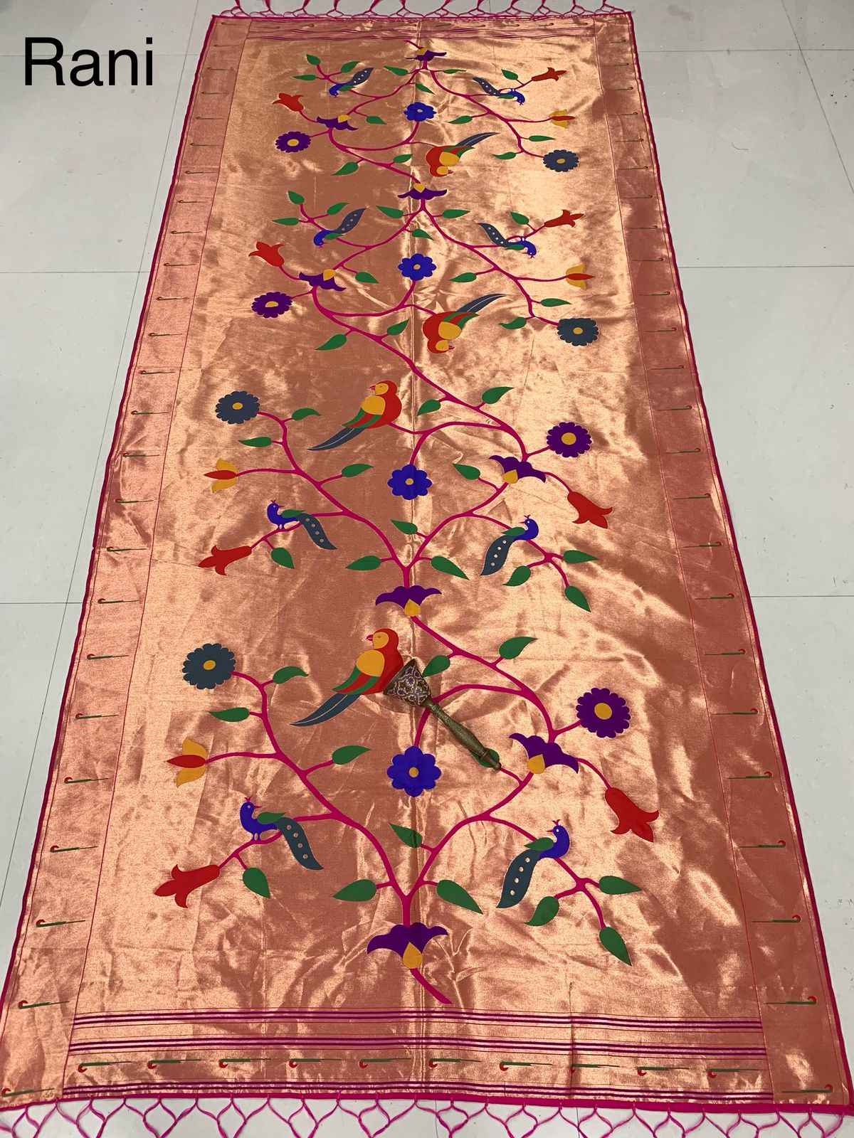 SOFT JARI AND SILK LOTUS DESIGN DUPATTA AT WHOLESALE PRICE