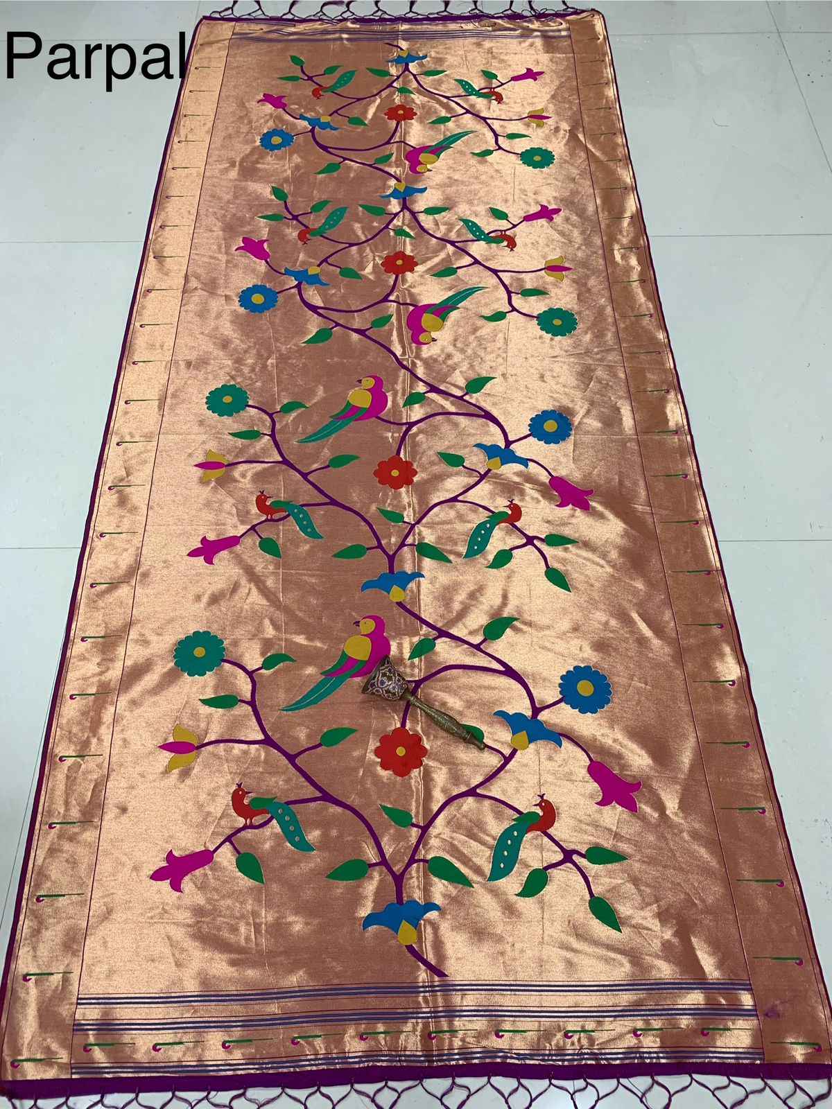 SOFT JARI AND SILK LOTUS DESIGN DUPATTA AT WHOLESALE PRICE