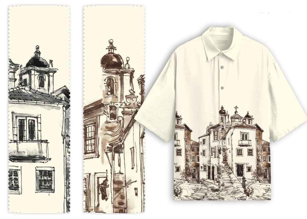 SOFT LINEN HALF SLEEVE OMNRE PRINT KOREAN SHIRT AT WHOLESALE PRICE