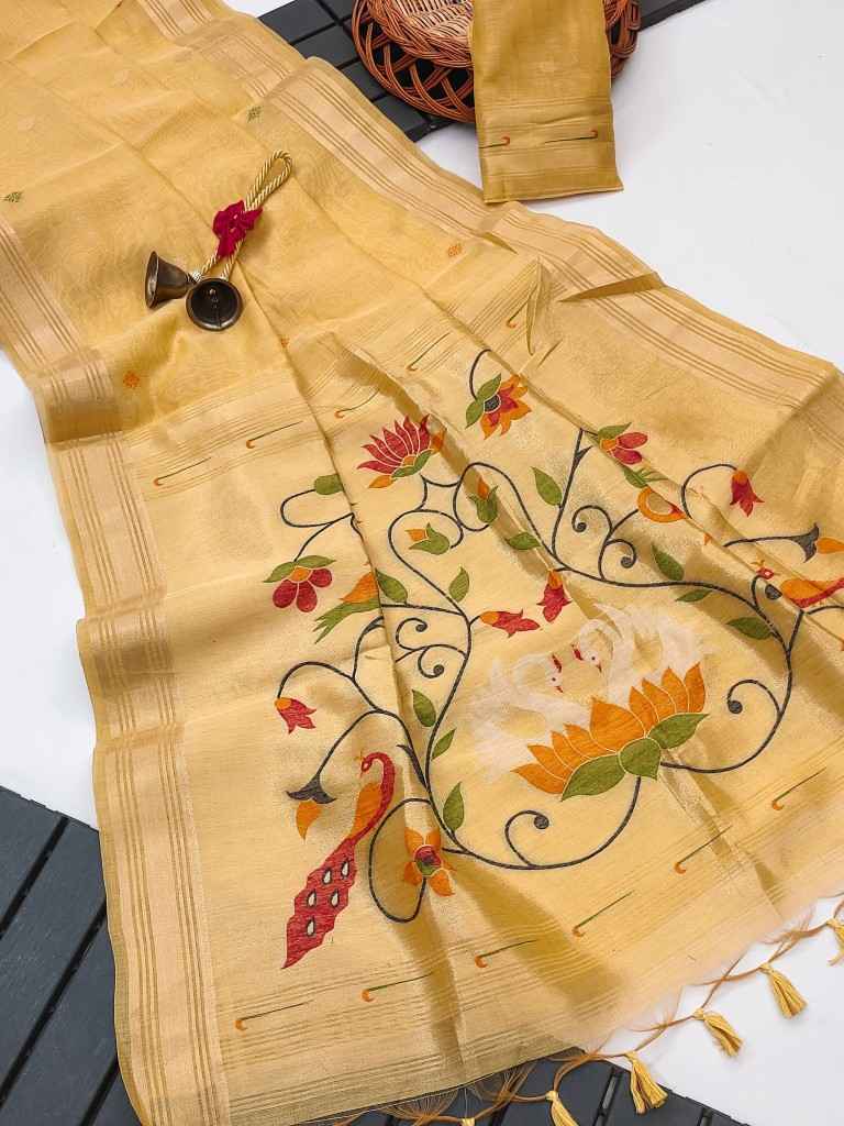 SOFT MOGA COTTON RESHAM WEAVING PAITHANI SAREE AT WHOLESALE PRICE