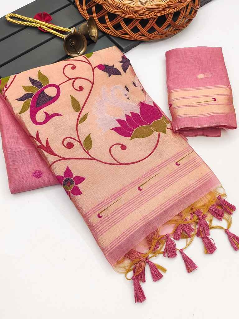 SOFT MOGA COTTON RESHAM WEAVING PAITHANI SAREE AT WHOLESALE PRICE