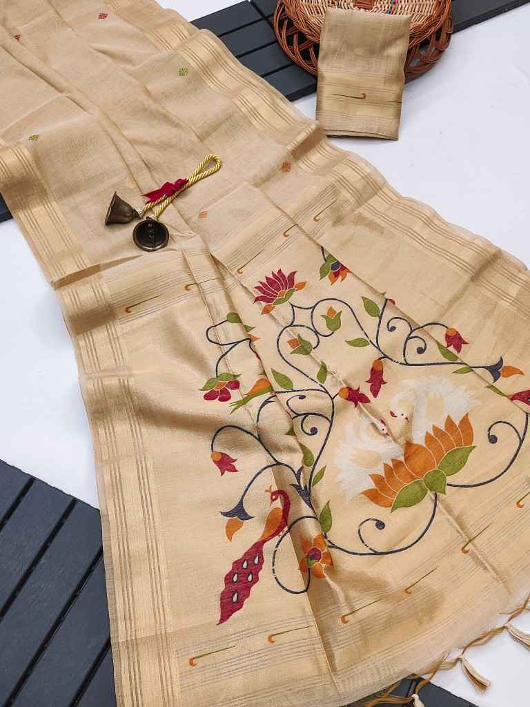 SOFT MOGA COTTON RESHAM WEAVING PAITHANI SAREE AT WHOLESALE PRICE