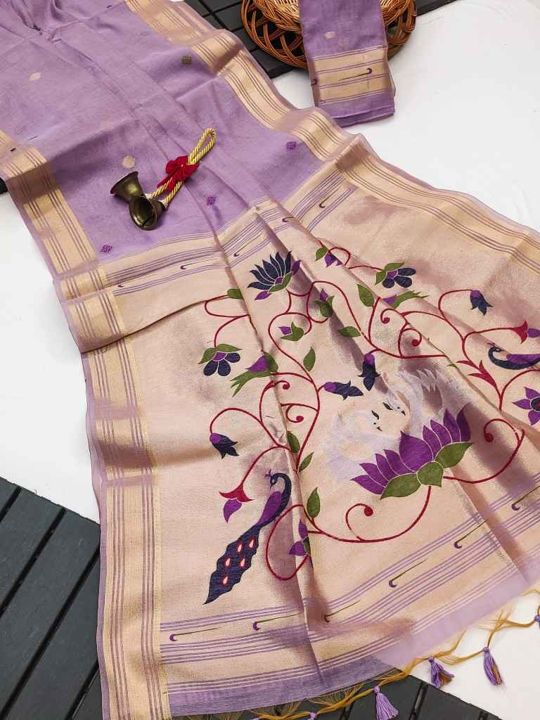 SOFT MOGA COTTON RESHAM WEAVING PAITHANI SAREE AT WHOLESALE PRICE