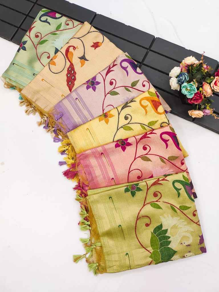 SOFT MOGA COTTON RESHAM WEAVING PAITHANI SAREE AT WHOLESALE PRICE