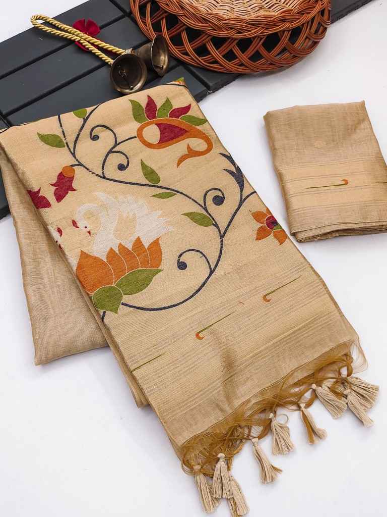 SOFT MOGA COTTON RESHAM WEAVING PAITHANI SAREE AT WHOLESALE PRICE
