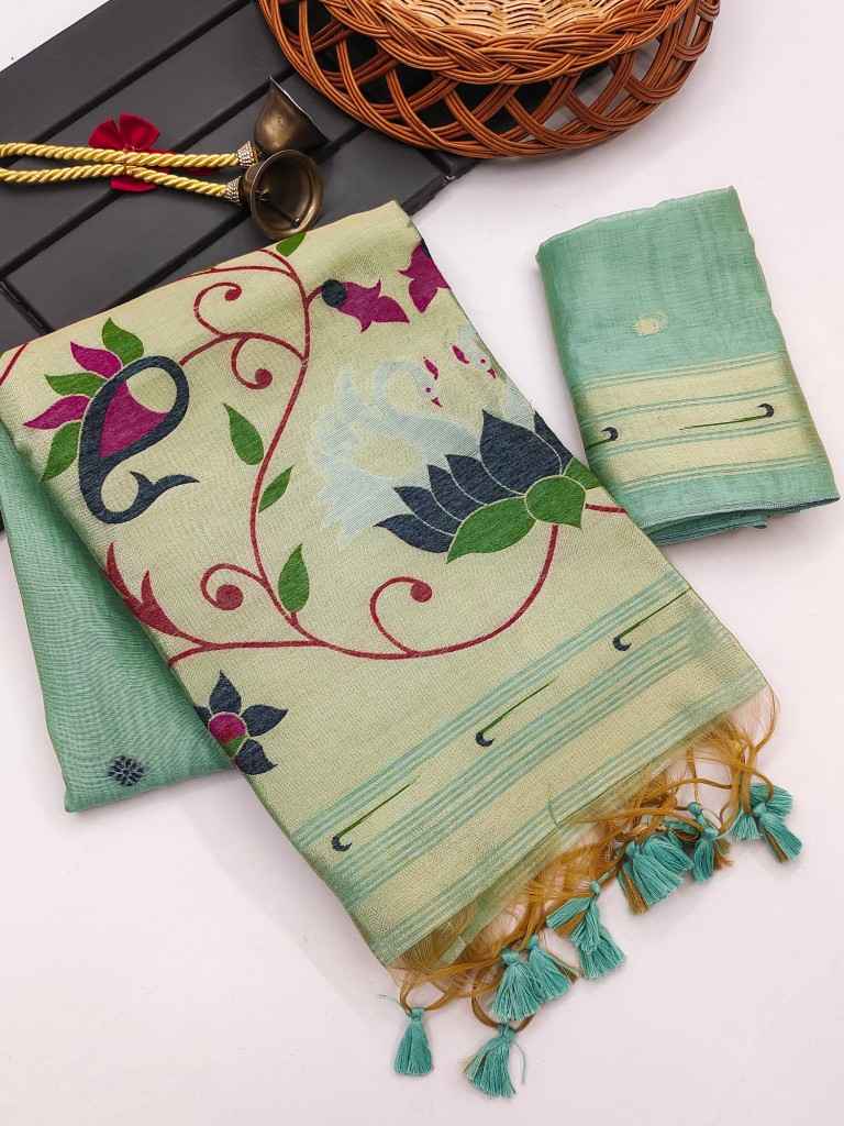 SOFT MOGA COTTON RESHAM WEAVING PAITHANI SAREE AT WHOLESALE PRICE