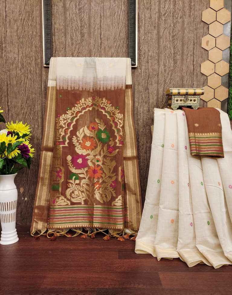 SOFT MUGA COTTON COLOURFULL RESHAM WEAVING SAREE AT WHOLESALE 