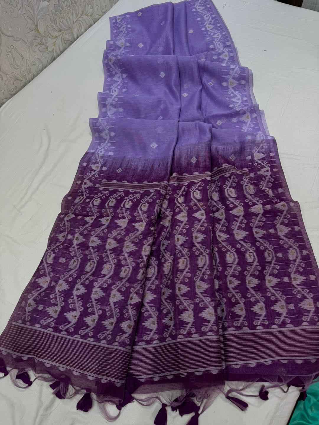 SOFT MUGA COTTON TRADITIONAL RESHAM WEAVING BORDER SAREE AT WHOLESALE PRICE