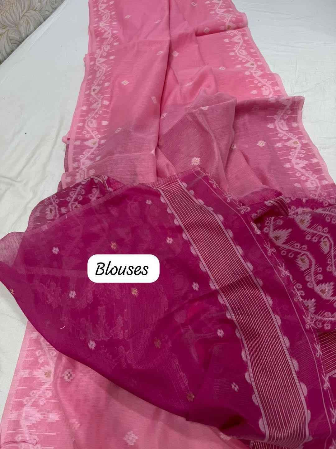 SOFT MUGA COTTON TRADITIONAL RESHAM WEAVING BORDER SAREE AT WHOLESALE PRICE