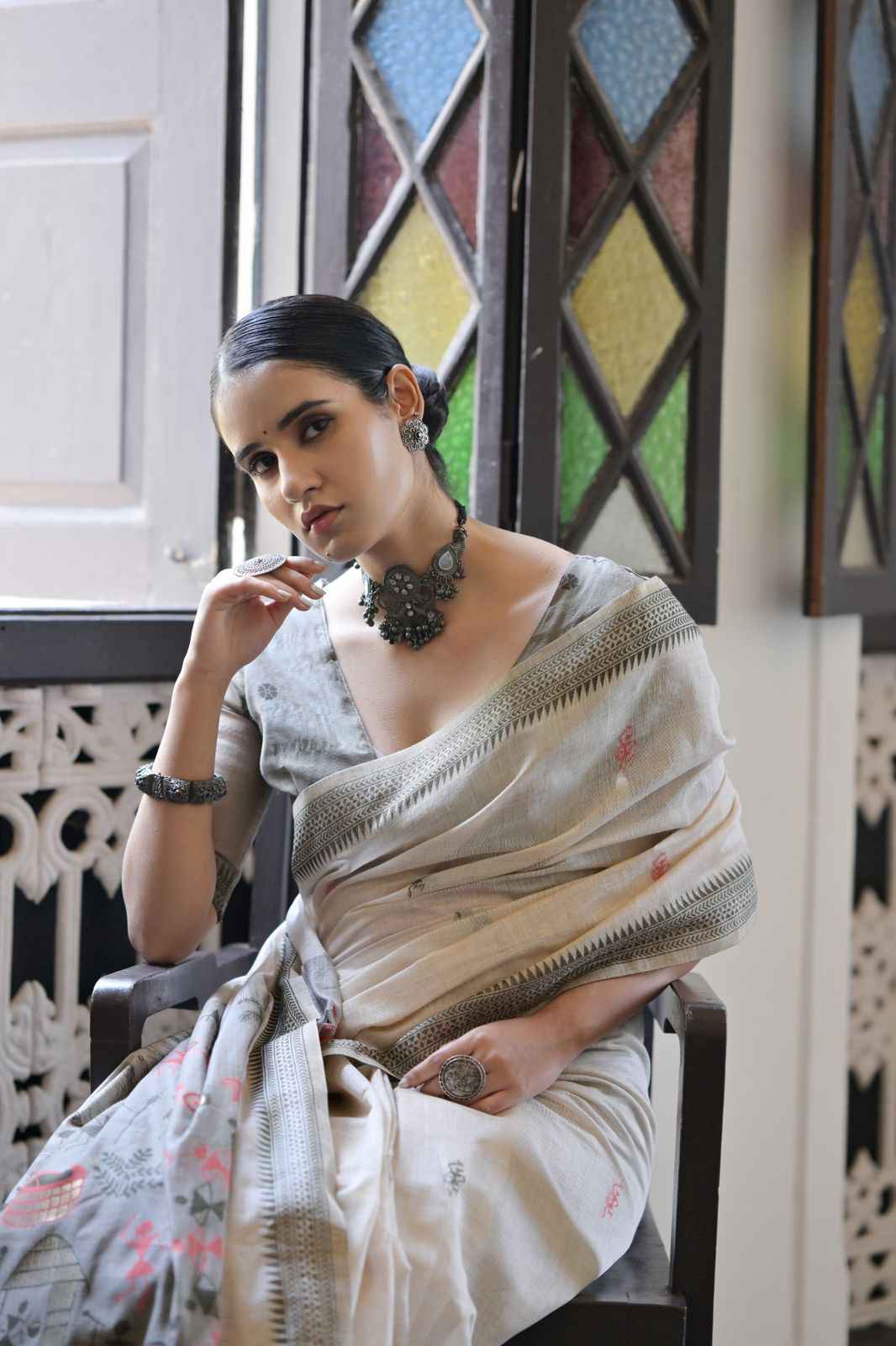 SOFT MUGA COTTON WEAVING PALLU SAREE AT WHOLESALE PRICE