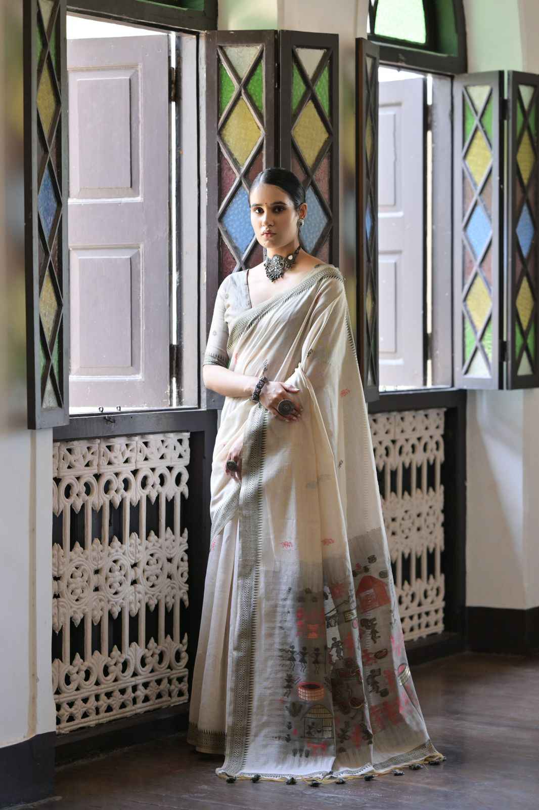 SOFT MUGA COTTON WEAVING PALLU SAREE AT WHOLESALE PRICE