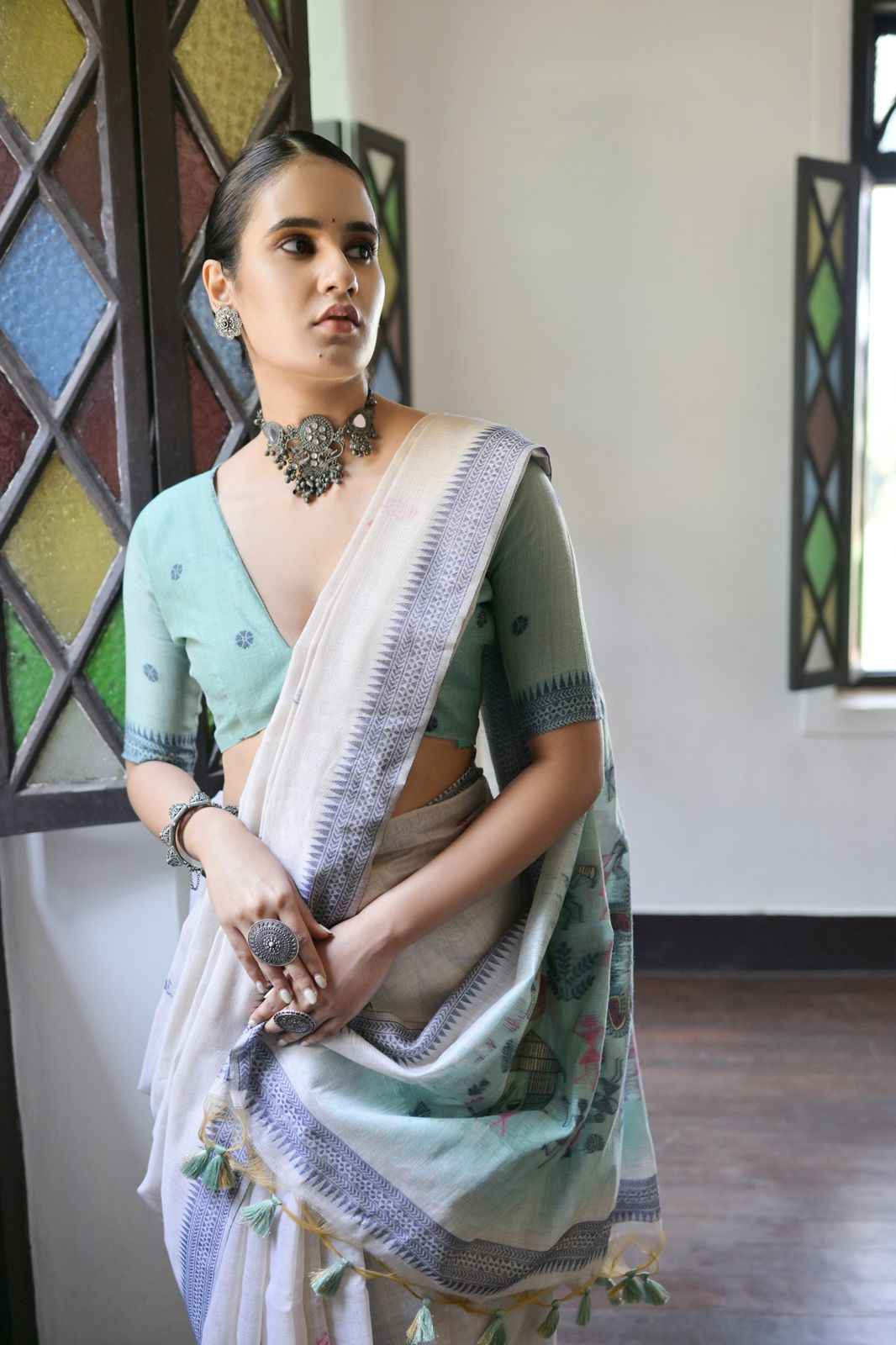 SOFT MUGA COTTON WEAVING PALLU SAREE AT WHOLESALE PRICE
