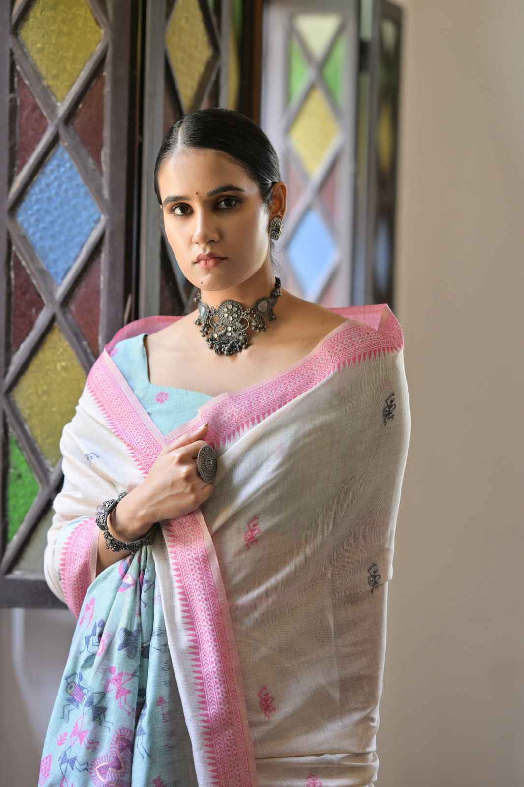SOFT MUGA COTTON WEAVING PALLU SAREE AT WHOLESALE PRICE