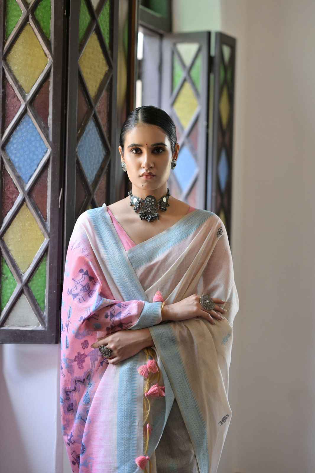 SOFT MUGA COTTON WEAVING PALLU SAREE AT WHOLESALE PRICE