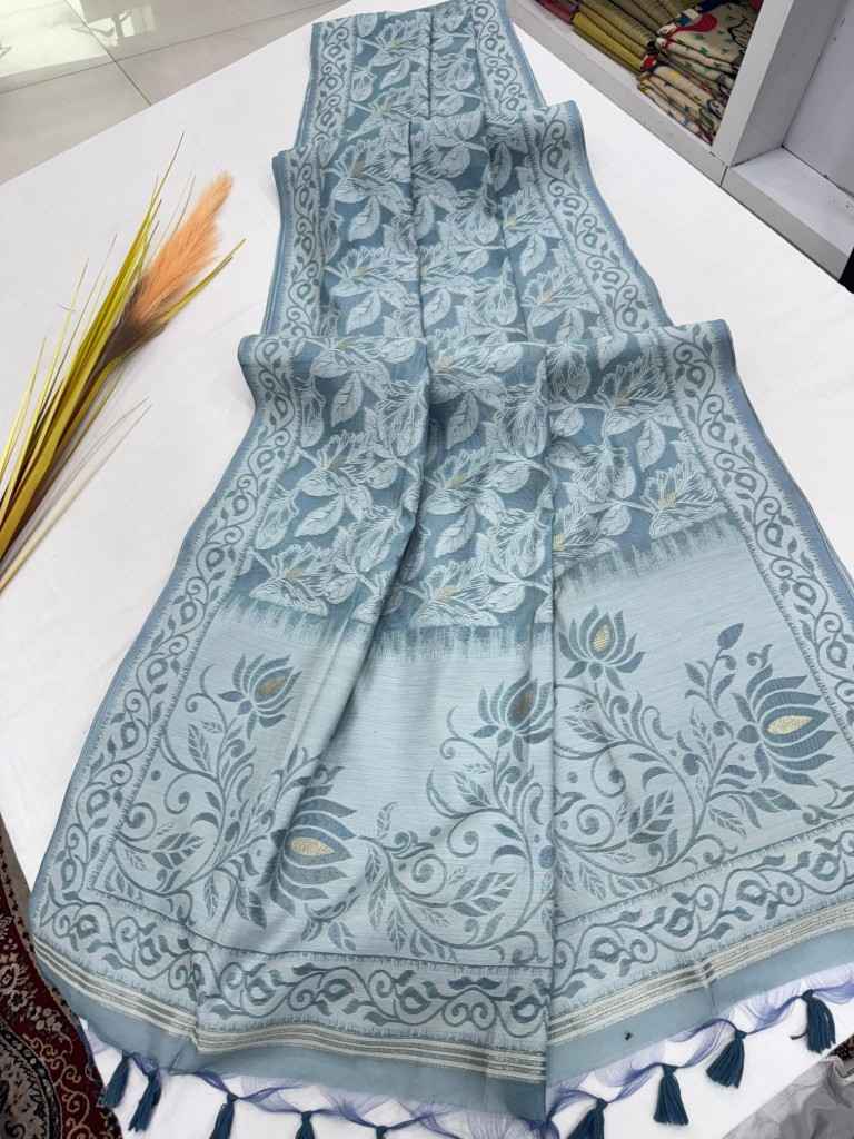 SOFT MUL COTTON WITH CLASSIC RESHAM WEAVING PALLU SAREE AT WHOLESALE PRICE