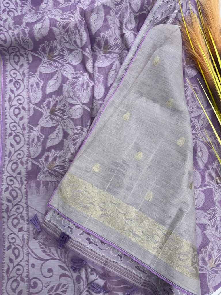 SOFT MUL COTTON WITH CLASSIC RESHAM WEAVING PALLU SAREE AT WHOLESALE PRICE