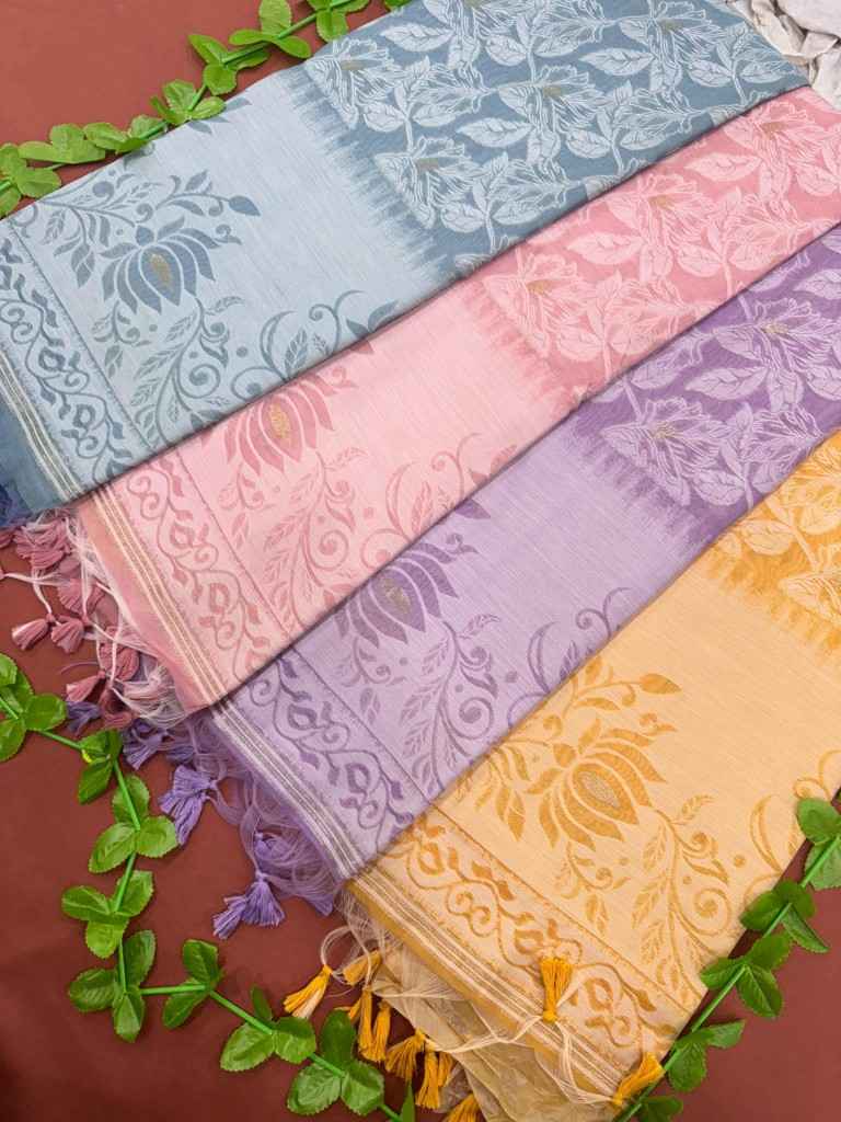 SOFT MUL COTTON WITH CLASSIC RESHAM WEAVING PALLU SAREE AT WHOLESALE PRICE