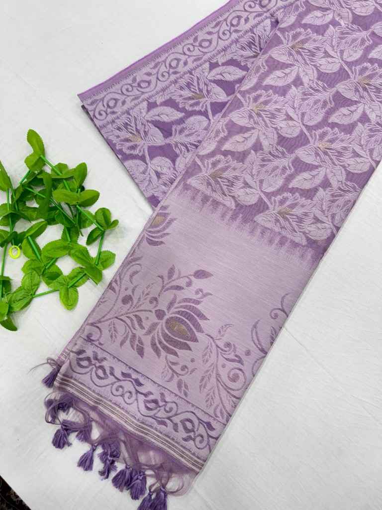 SOFT MUL COTTON WITH CLASSIC RESHAM WEAVING PALLU SAREE AT WHOLESALE PRICE