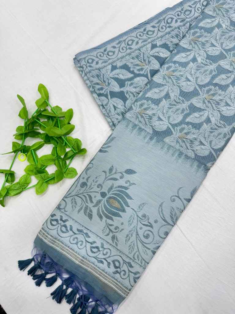 SOFT MUL COTTON WITH CLASSIC RESHAM WEAVING PALLU SAREE AT WHOLESALE PRICE