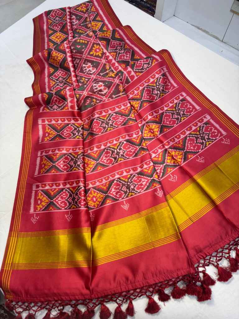 SOFT PURE PATOLA SILK WITH IKKAT PRINT SAREE AT WHOLESALE PRICE