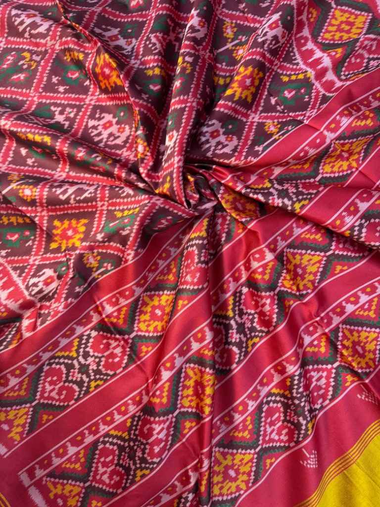SOFT PURE PATOLA SILK WITH IKKAT PRINT SAREE AT WHOLESALE PRICE