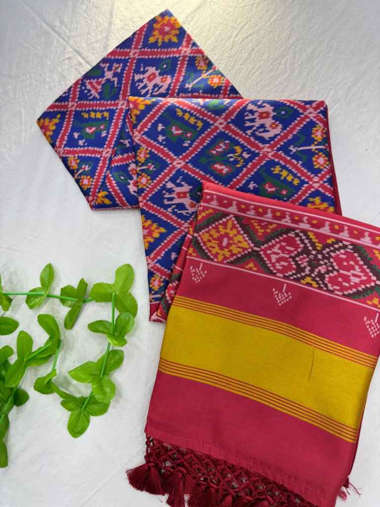 SOFT PURE PATOLA SILK WITH IKKAT PRINT SAREE AT WHOLESALE PRICE