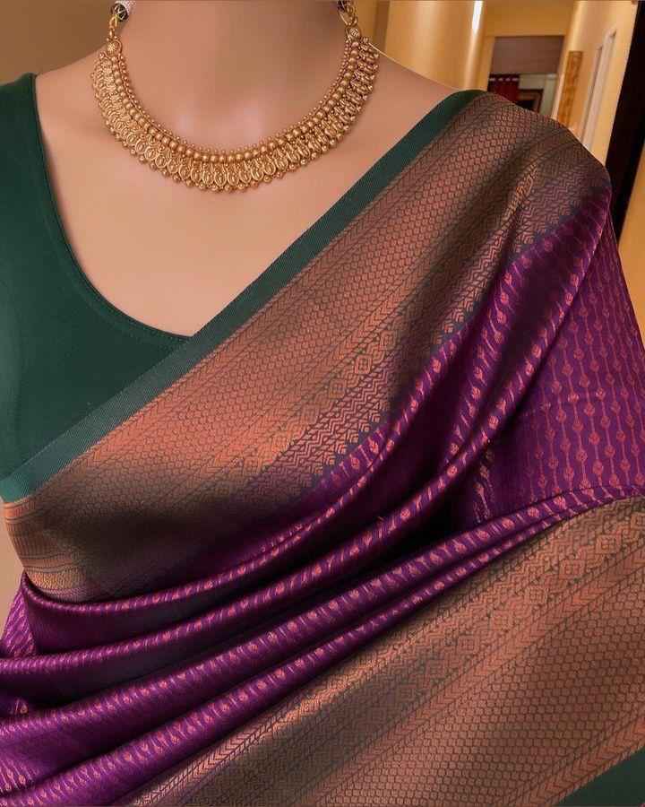 SOFT SILK JACQUARD WORK WITH RICH PALLU SAREE CODE 206 AT WHOLESALE PRICE