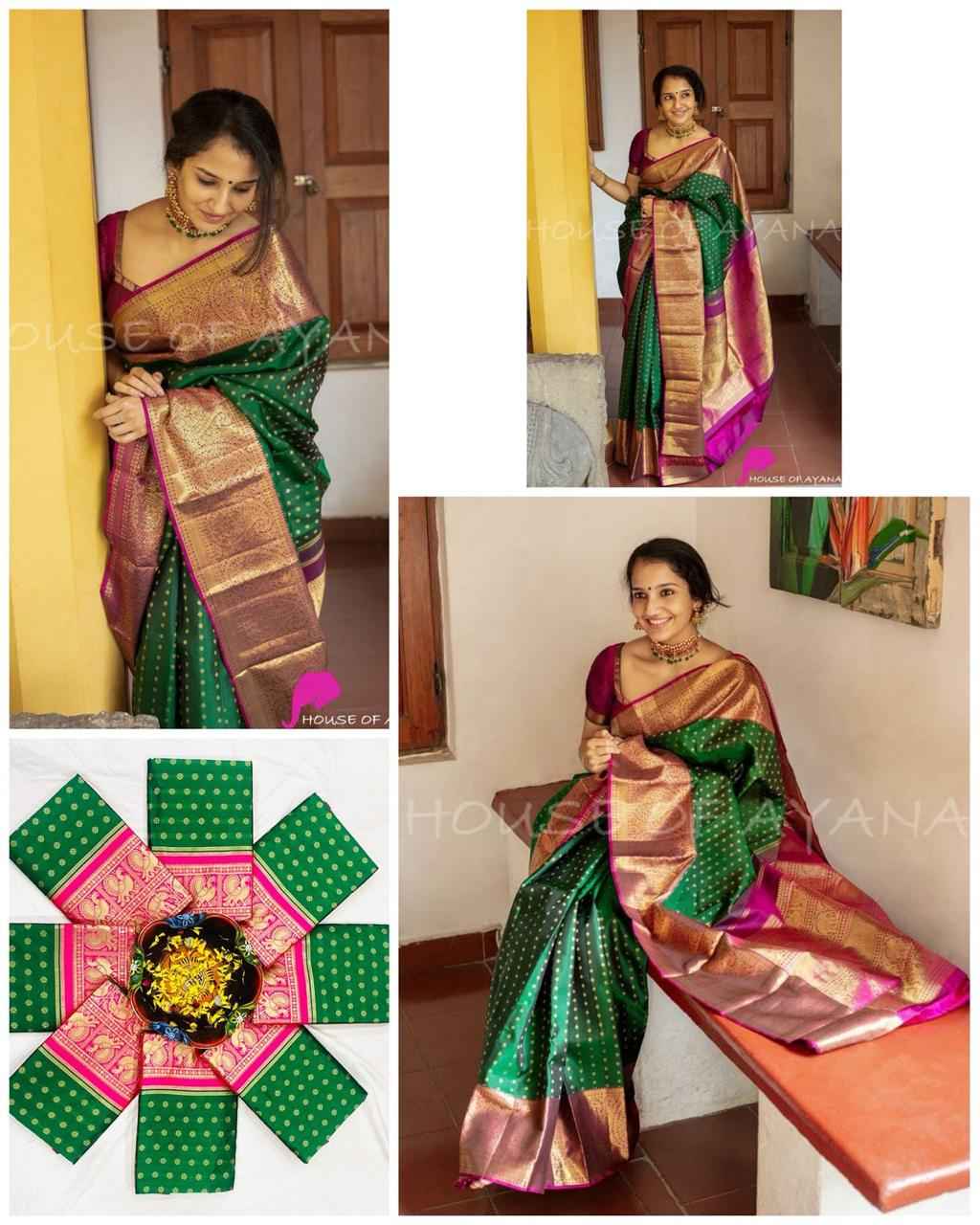 SOFT SILK JACQUARD WORK WITH RICH PALLU SAREE CODE 3054 AT WHOLESALE PRICE