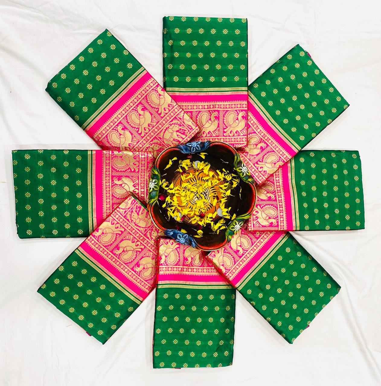 SOFT SILK JACQUARD WORK WITH RICH PALLU SAREE CODE 3054 AT WHOLESALE PRICE