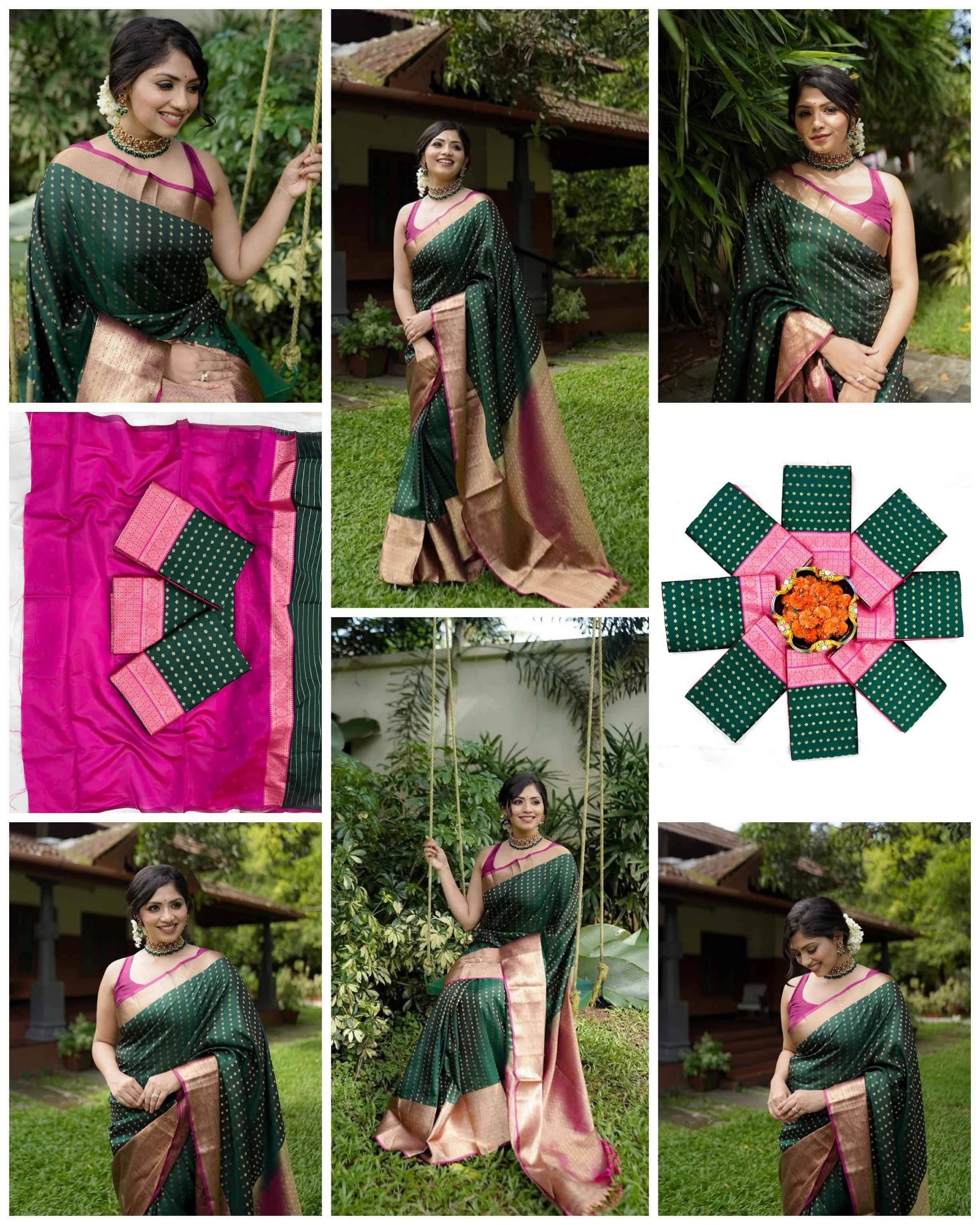 SOFT SILK JACQUARD WORK WITH RICH PALLU SAREE CODE 6047 AT WHOLESALE PRICE