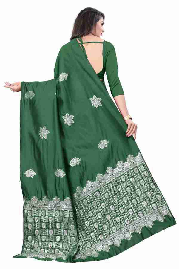 SOFT SILK RICH PALLU AND JACQUARD WORK SAREE CODE 100 AT WHOLESALE PRICE