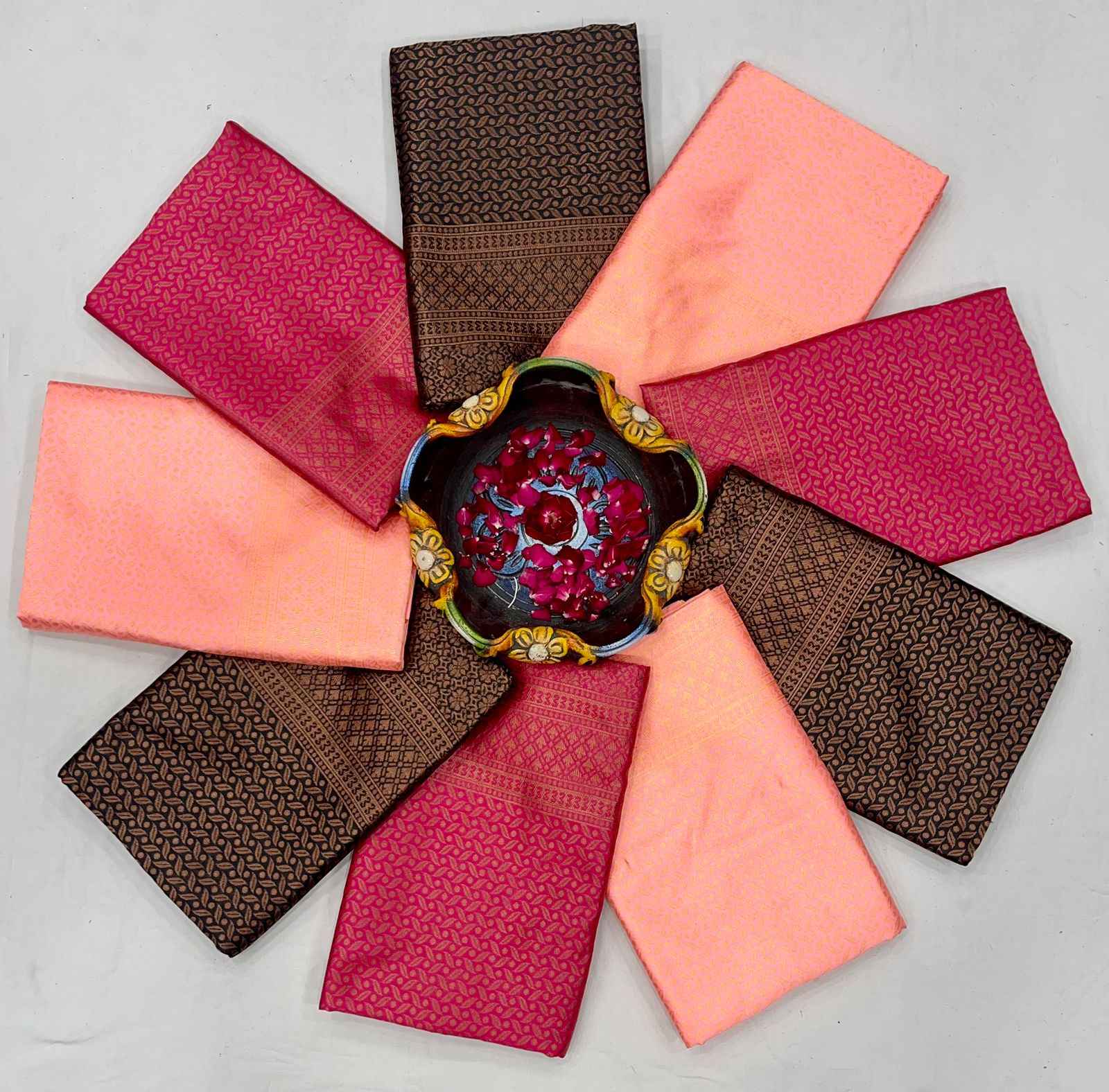 SOFT SILK RICH PALLU AND JACQUARD WORK SAREE CODE 150 AT WHOLESALE PRICE
