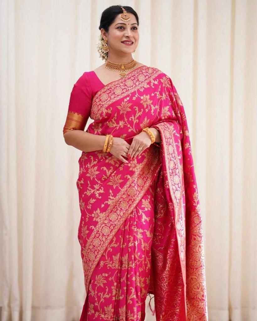 SOFT SILK RICH PALLU AND JACQUARD WORK SAREE CODE 4077 AT WHOLESALE PRICE
