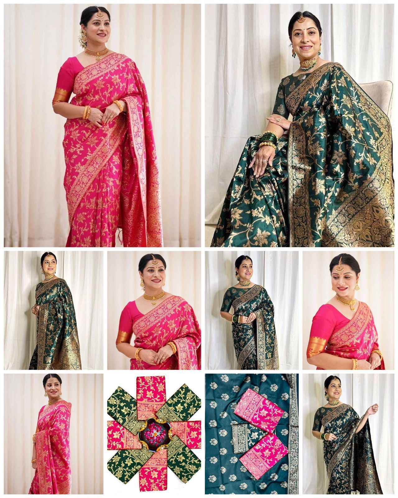 SOFT SILK RICH PALLU AND JACQUARD WORK SAREE CODE 4077 AT WHOLESALE PRICE