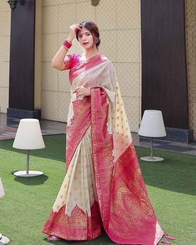SOFT SILK RICH PALLU AND JACQUARD WORK SAREE CODE 4095 AT WHOLESALE PRICE