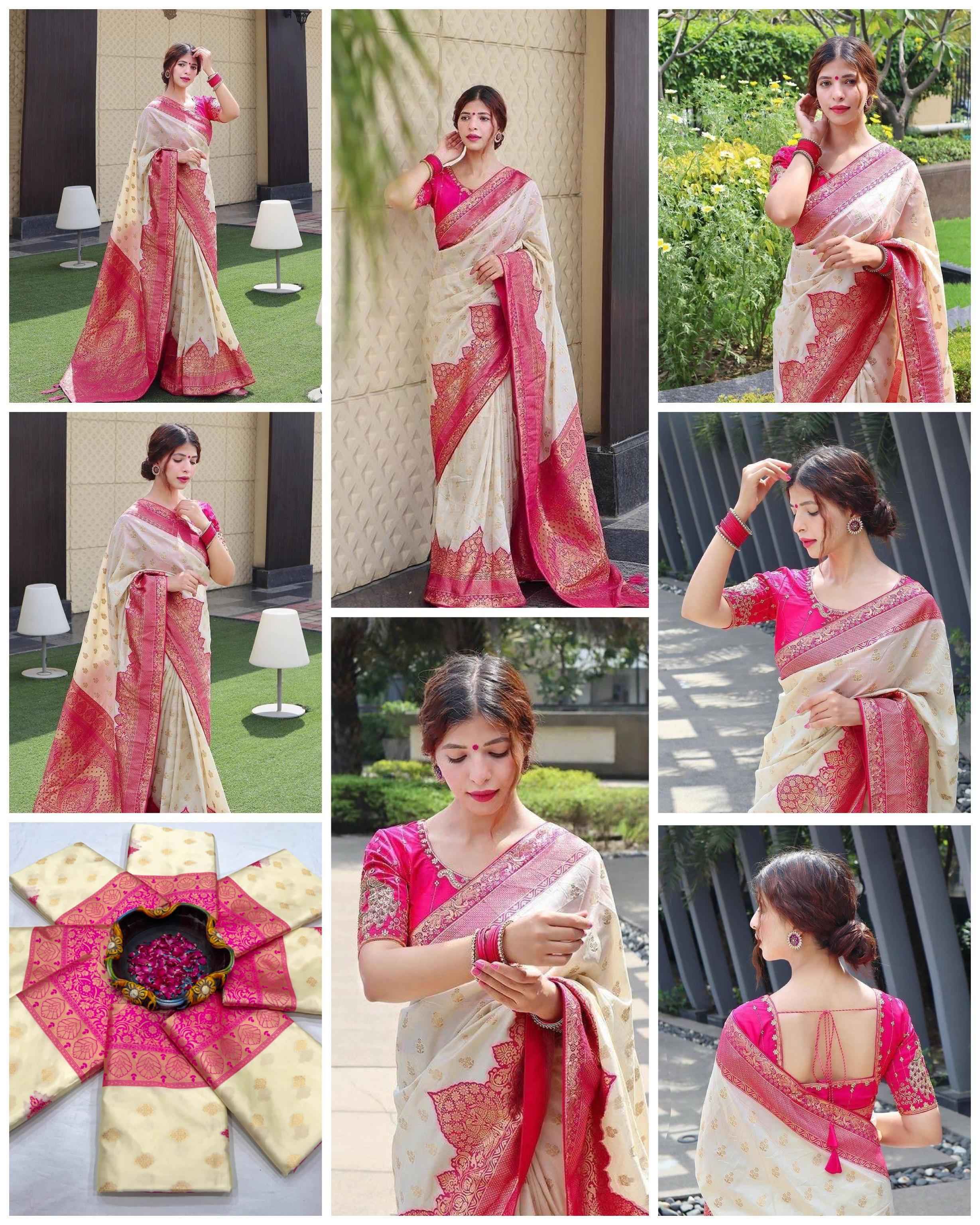 SOFT SILK RICH PALLU AND JACQUARD WORK SAREE CODE 4095 AT WHOLESALE PRICE