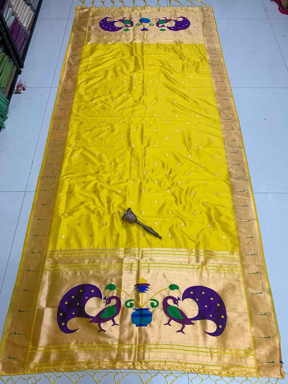 SOFT SILK TEMPLE BORDER AND BROCKET BUTTI DUPATTA AT WHOLESALE PRICE