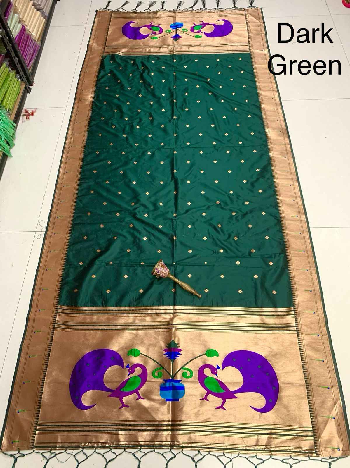 SOFT SILK TEMPLE BORDER AND BROCKET BUTTI DUPATTA AT WHOLESALE PRICE