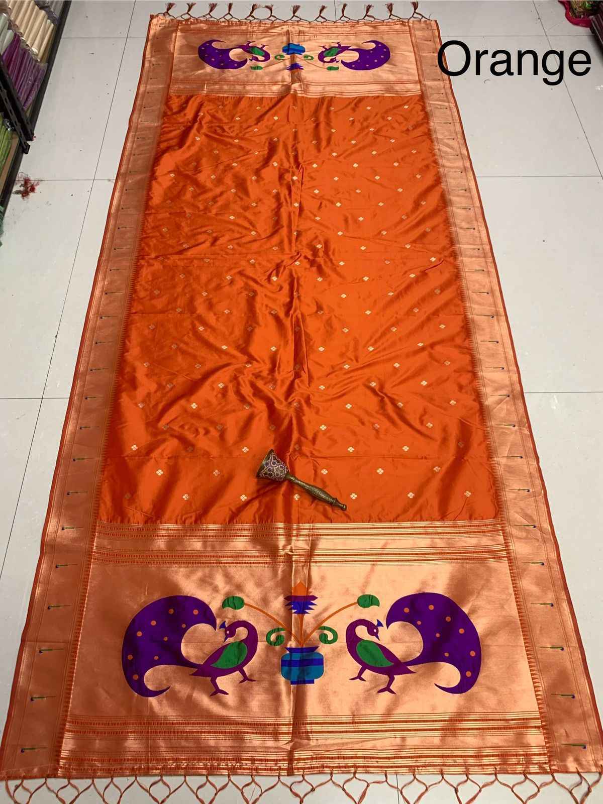 SOFT SILK TEMPLE BORDER AND BROCKET BUTTI DUPATTA AT WHOLESALE PRICE