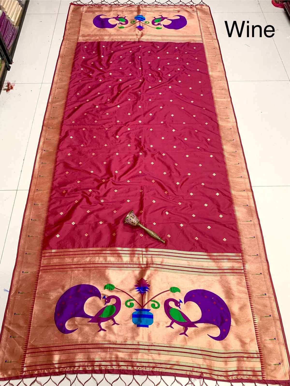 SOFT SILK TEMPLE BORDER AND BROCKET BUTTI DUPATTA AT WHOLESALE PRICE