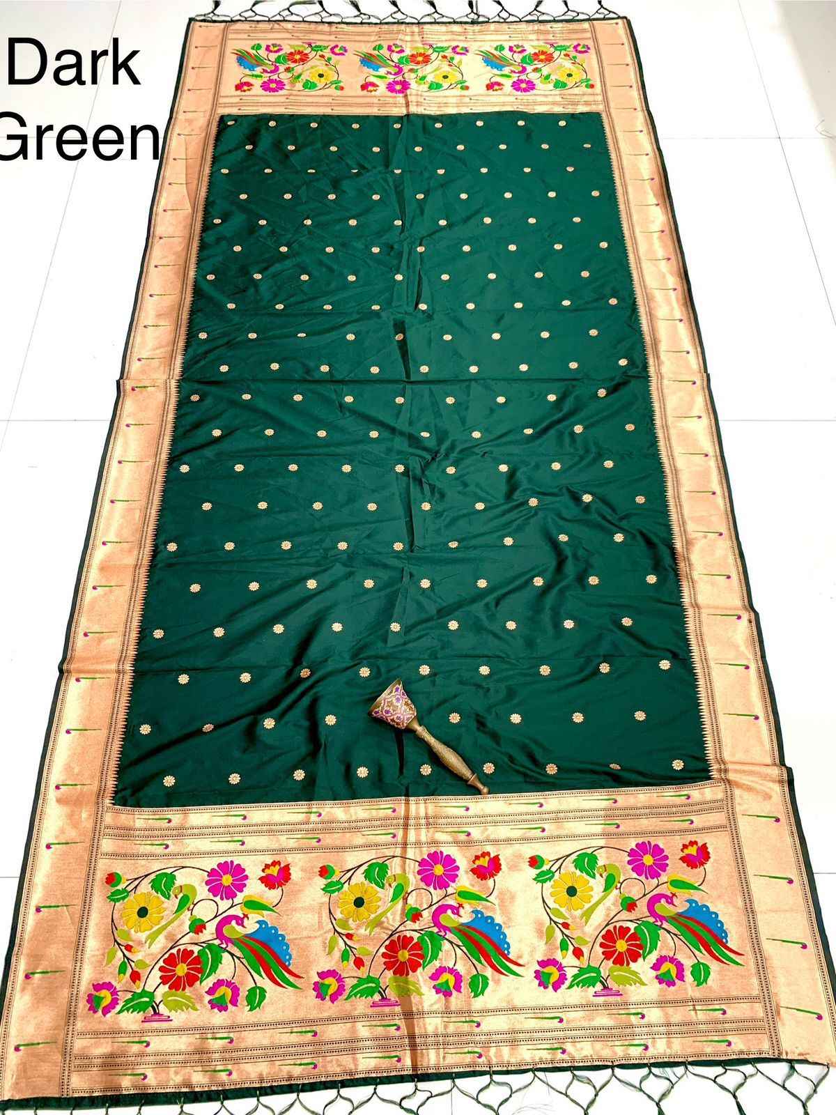 SOFT SILK ZARI TEMPLE BORDER BUTTI DESIGN DUPATTA AT WHOLESALE PRICE