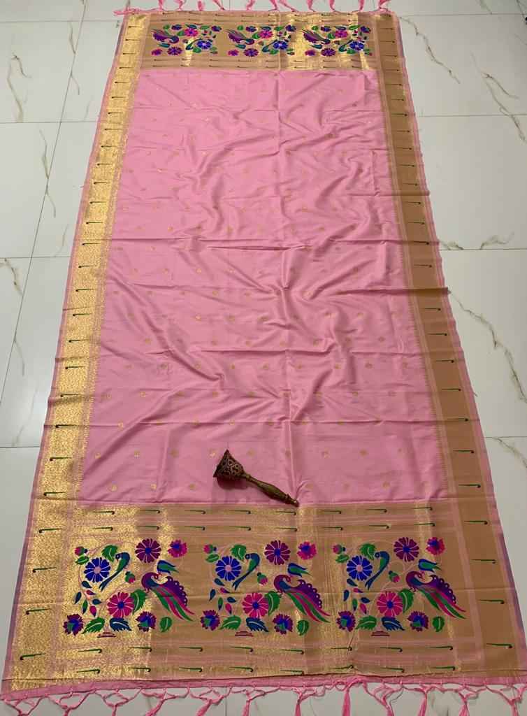 SOFT SILK ZARI TEMPLE BORDER BUTTI DESIGN DUPATTA AT WHOLESALE PRICE