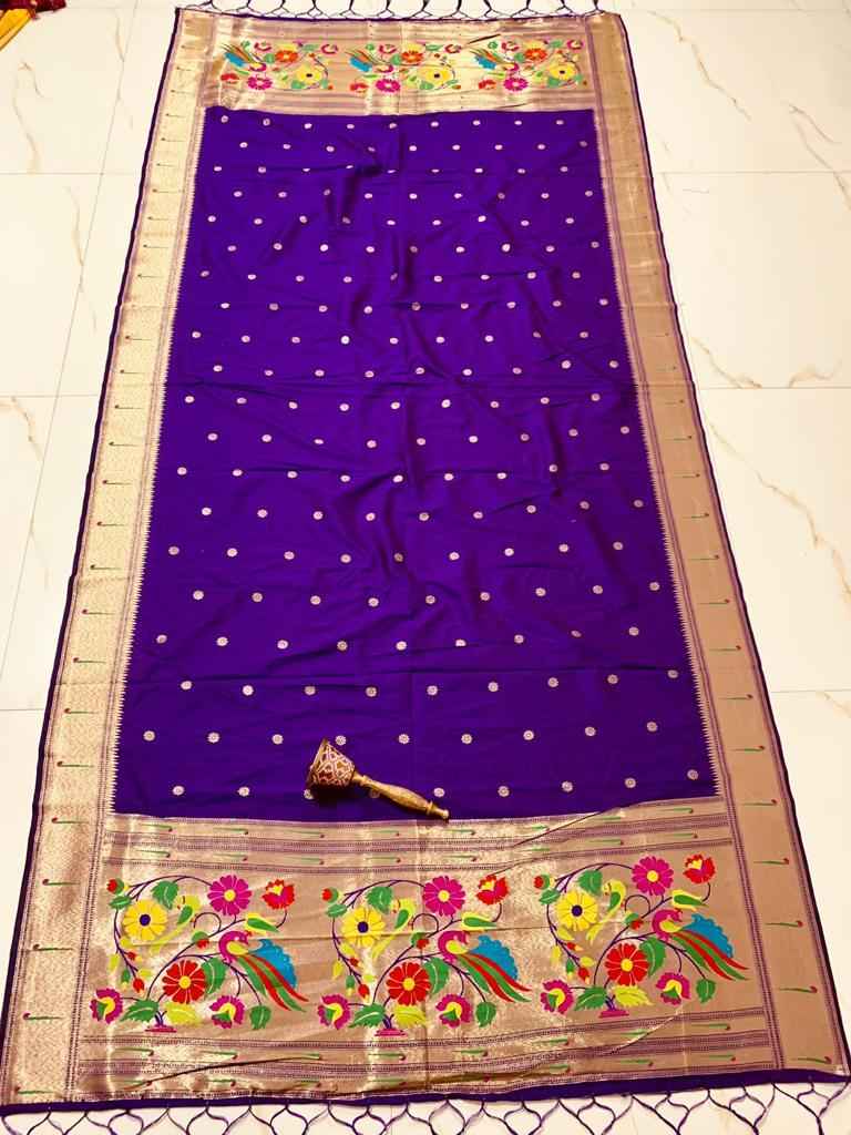 SOFT SILK ZARI TEMPLE BORDER BUTTI DESIGN DUPATTA AT WHOLESALE PRICE