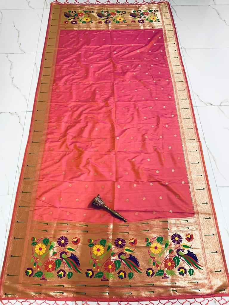 SOFT SILK ZARI TEMPLE BORDER BUTTI DESIGN DUPATTA AT WHOLESALE PRICE