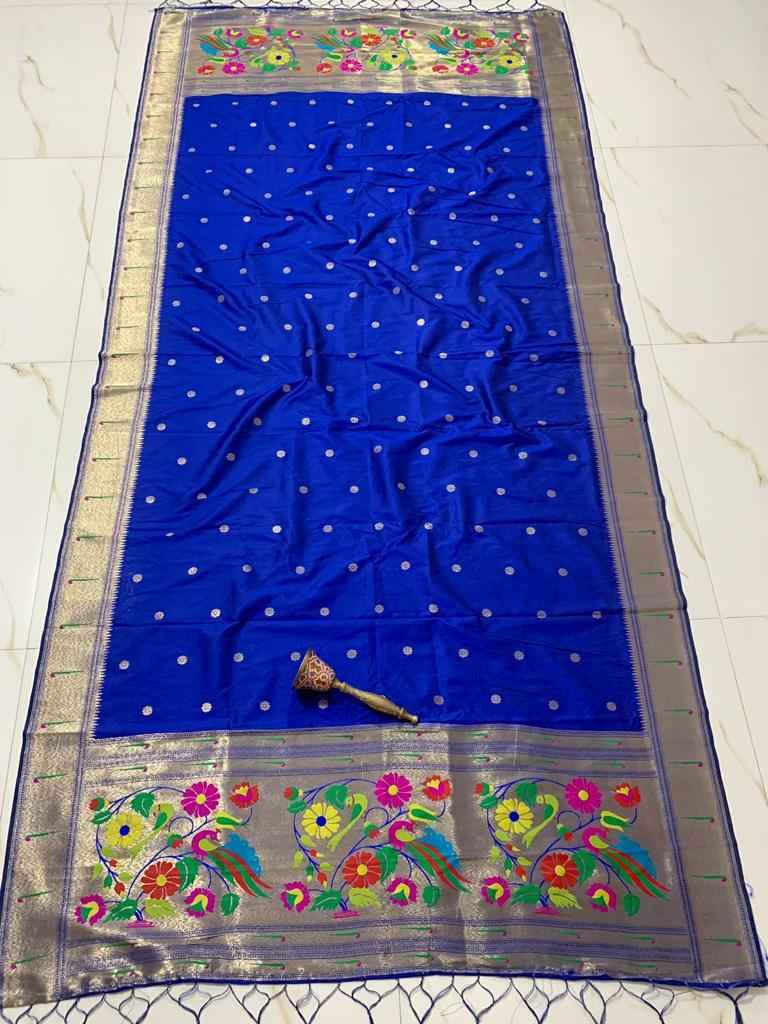 SOFT SILK ZARI TEMPLE BORDER BUTTI DESIGN DUPATTA AT WHOLESALE PRICE