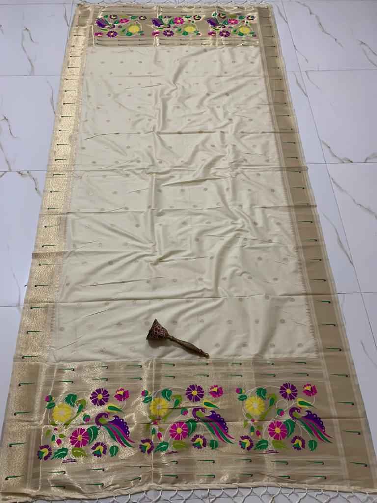 SOFT SILK ZARI TEMPLE BORDER BUTTI DESIGN DUPATTA AT WHOLESALE PRICE
